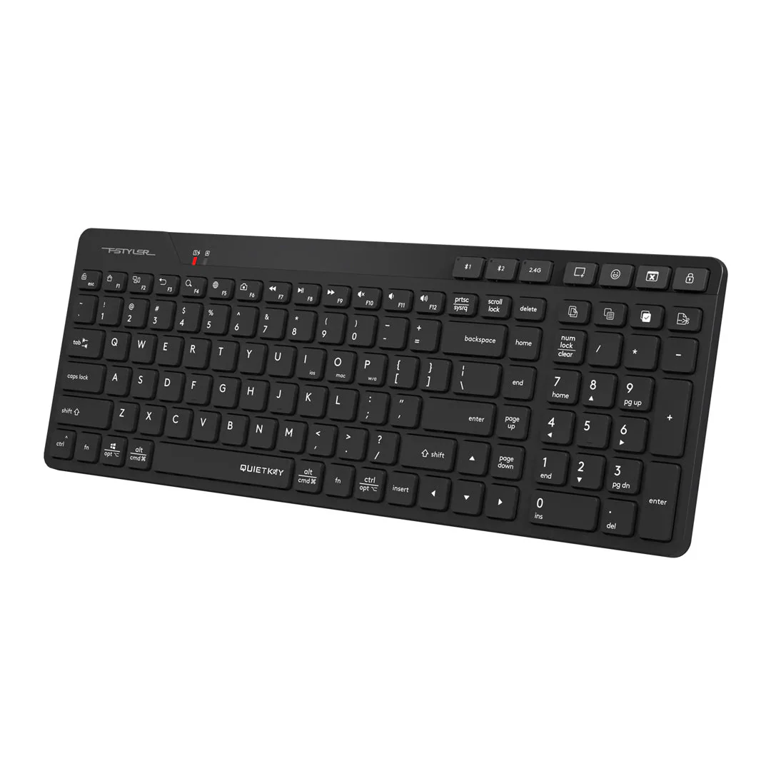 A4Tech Quiet Key FSTYLER FBK27C AS Wireless Keyboard - Image 2