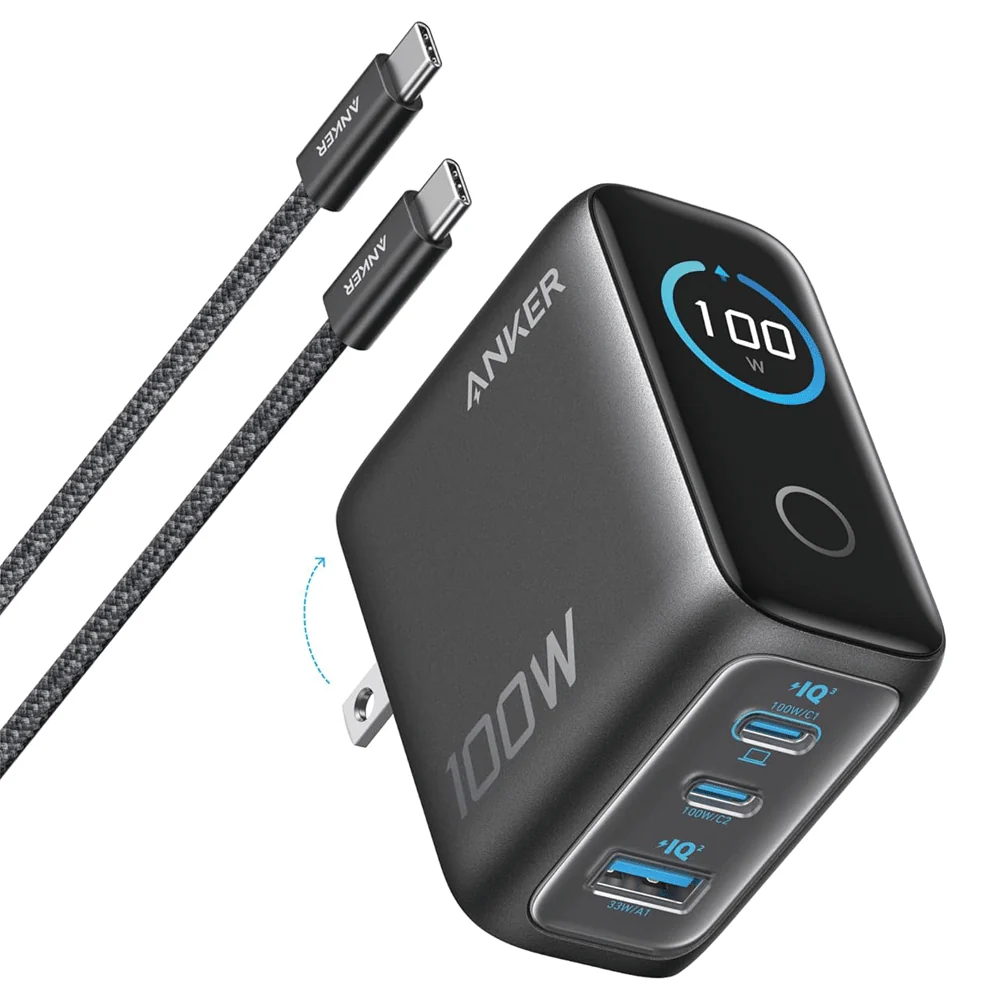 Anker Dual Mode Multi Port Wall Charger with Type C Cable 100W
