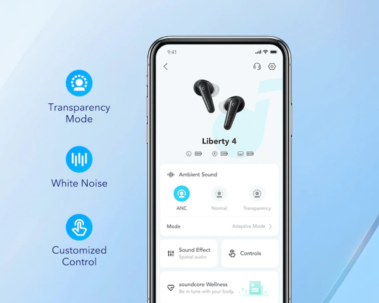 Anker Soundcore Liberty 4 Bluetooth Earbuds Black - Image 3