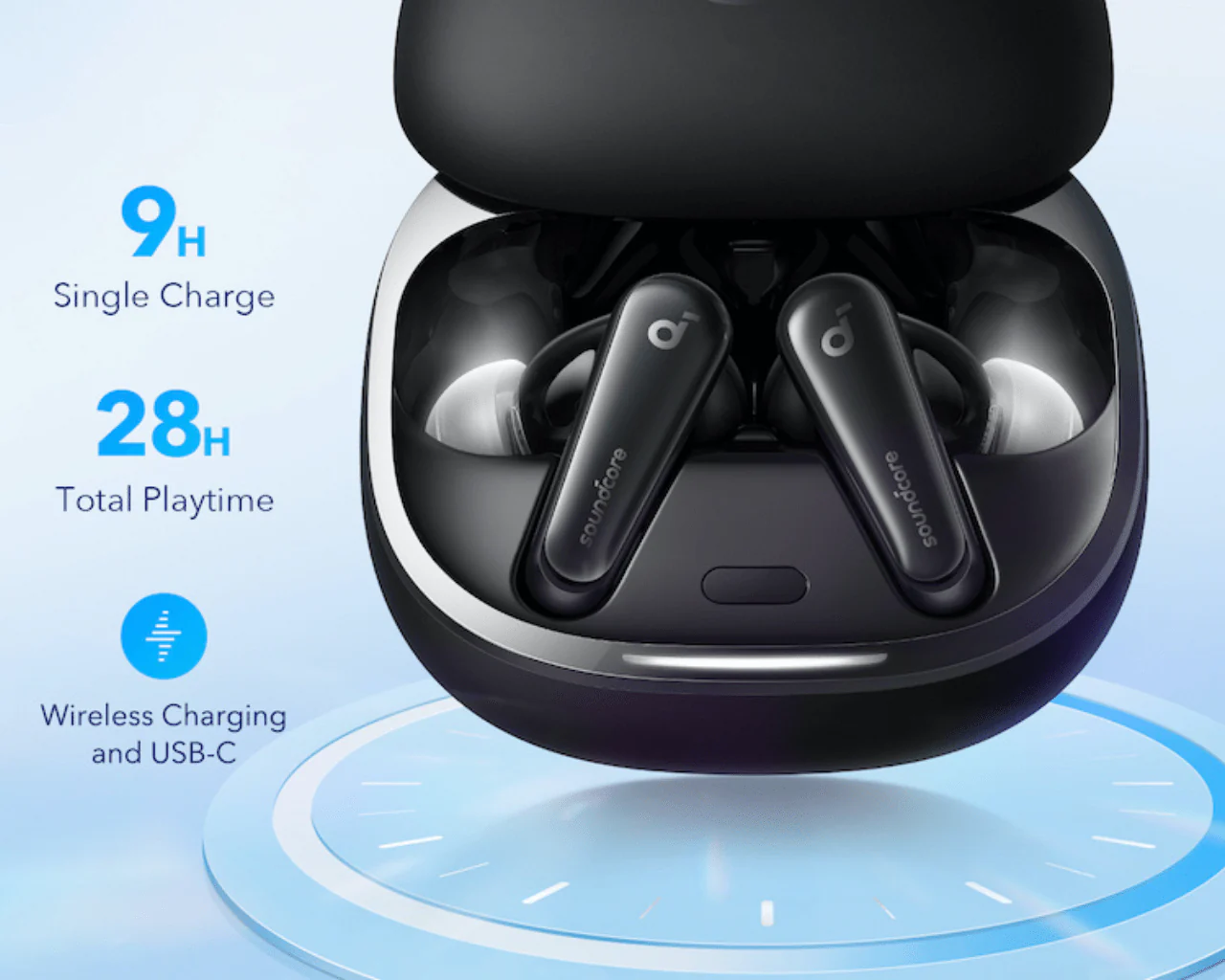 Anker Soundcore Liberty 4 Bluetooth Earbuds Black - Image 4