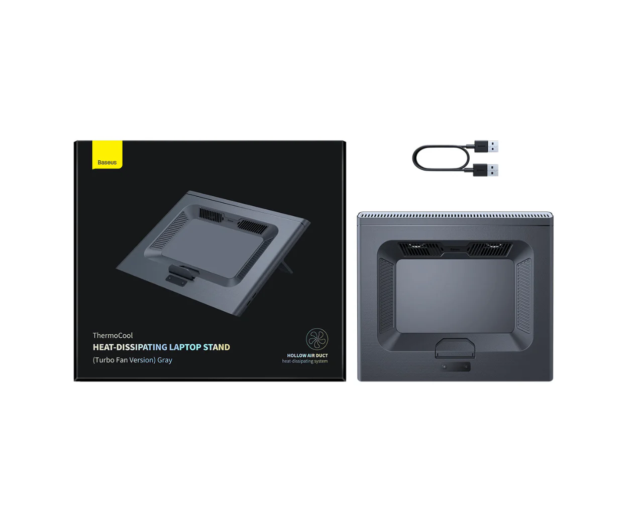 Baseus ThermoCool Laptop Cooler Stand with Turbo Fan Gray - Image 4