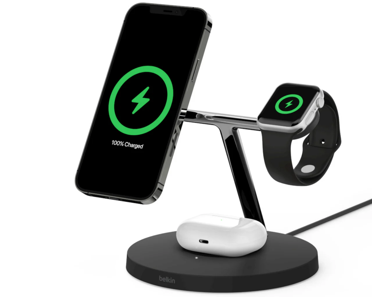 Belkin 3 in 1 Wireless Charger with MagSafe 15W BOOST↑CHARGE™ PRO - Image 2