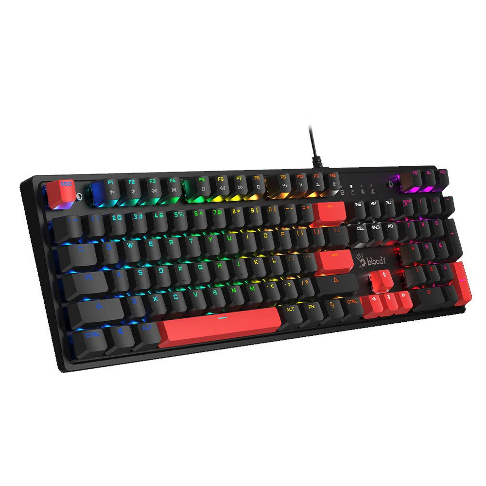 Bloody S520N Mechanical RGB Gaming Keyboard Red Plus Switch Black - Image 2