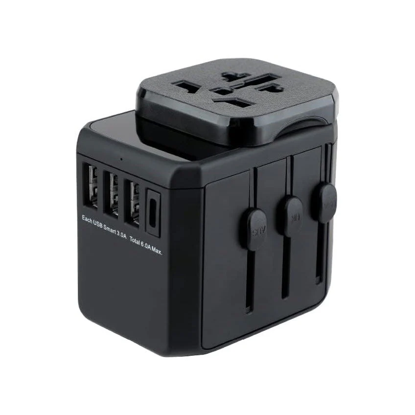 blupebble Passport One World Travel Adapter Black - Image 2