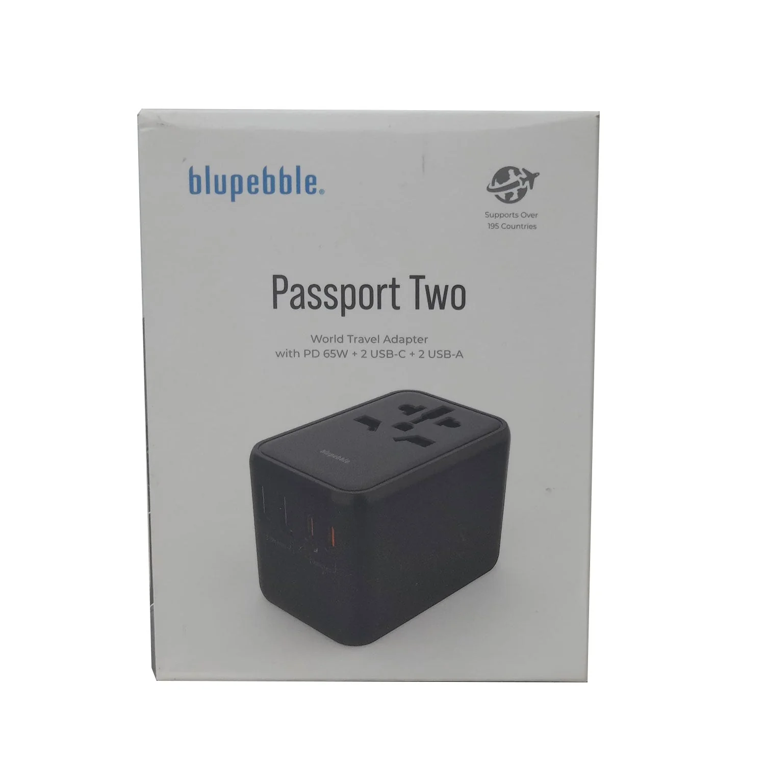 blupebble Passport Two World Travel Adapter 65W