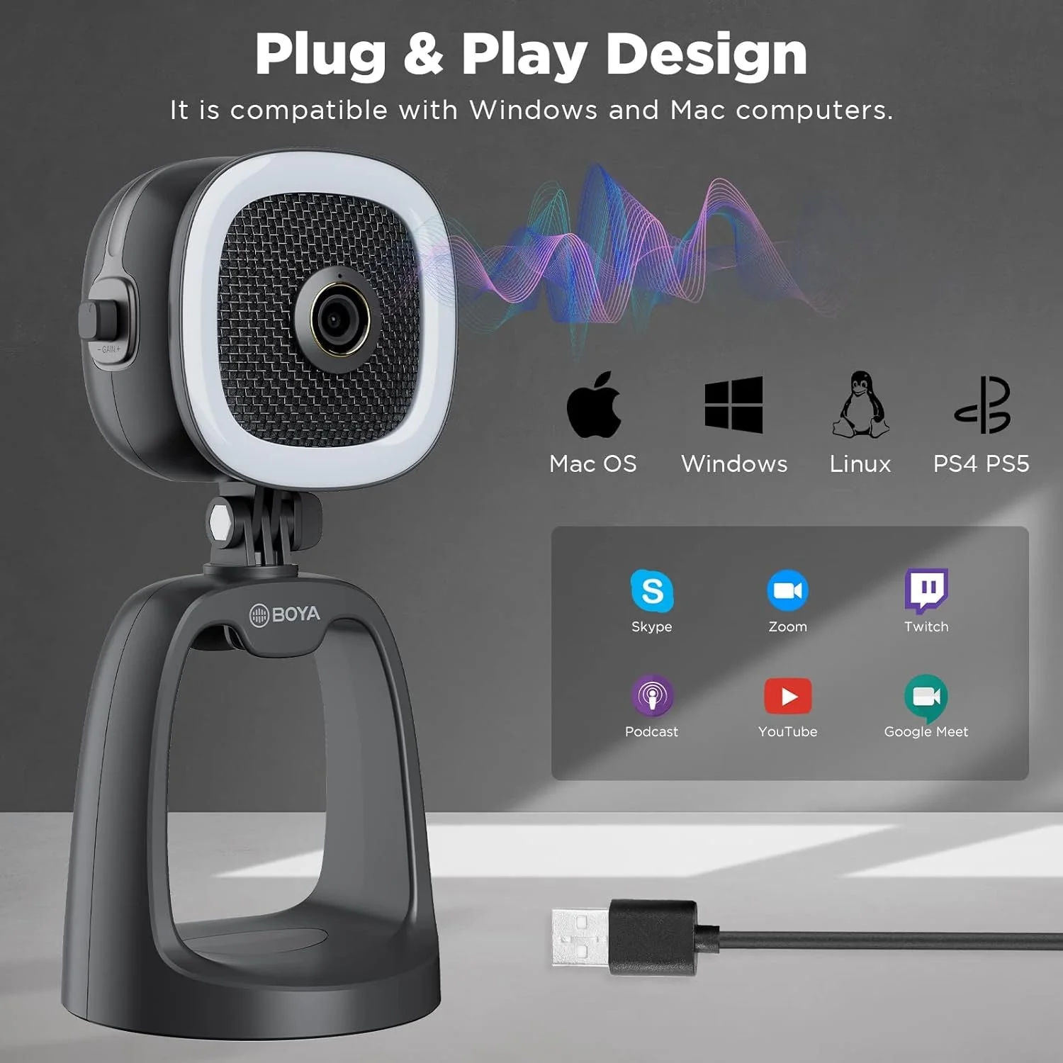Boya BY-CM6A All in One USB Micrphone - Image 5
