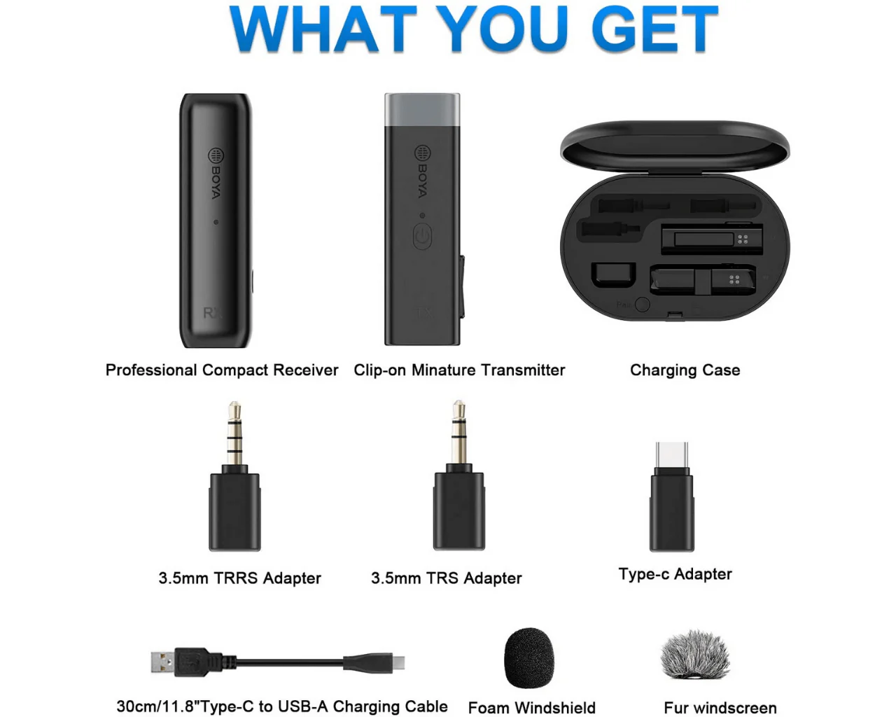BOYA BY-WM3U 2.4GHz Wireless Microphone with Type-C 3.5mm - Image 4