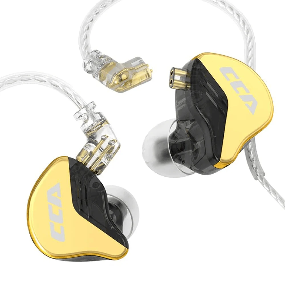 CCA CRA+ Wired 3.5mm with Mic Earphones Golden