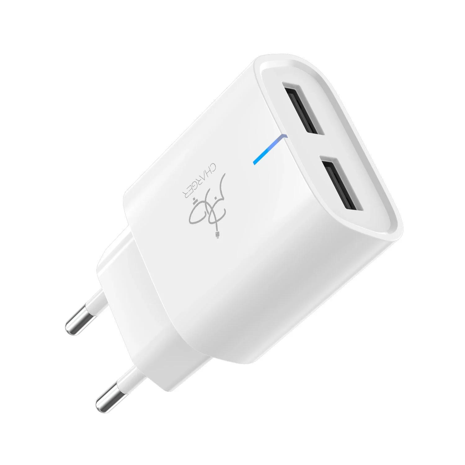 Charger Rapid Duo Dual USB Wall Charger with Cable 12W