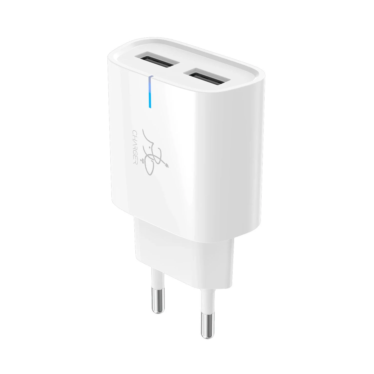 Charger Rapid Duo Dual USB Wall Charger with Cable 12W - Image 2