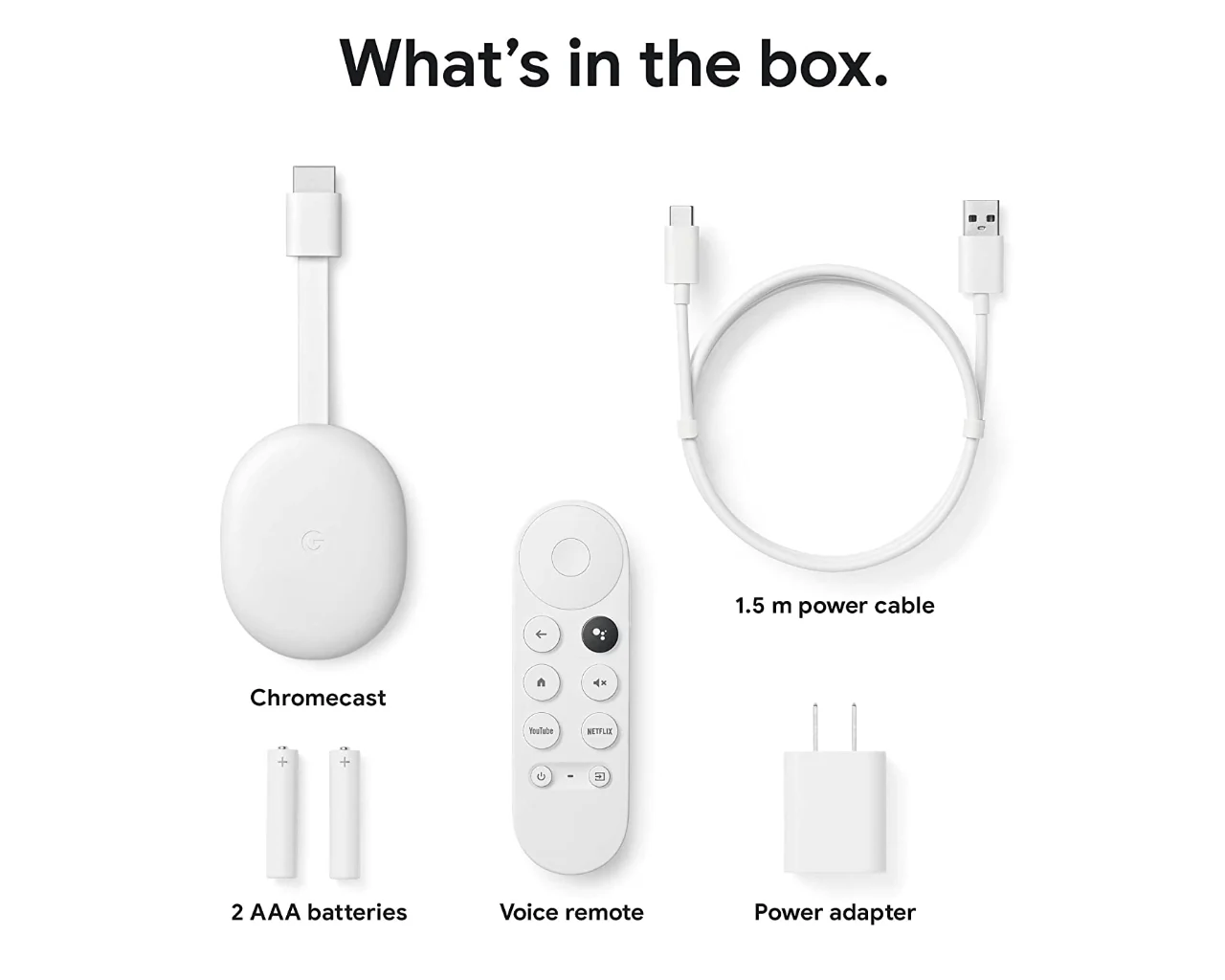 Chromecast with Google TV HD Snow - Image 3