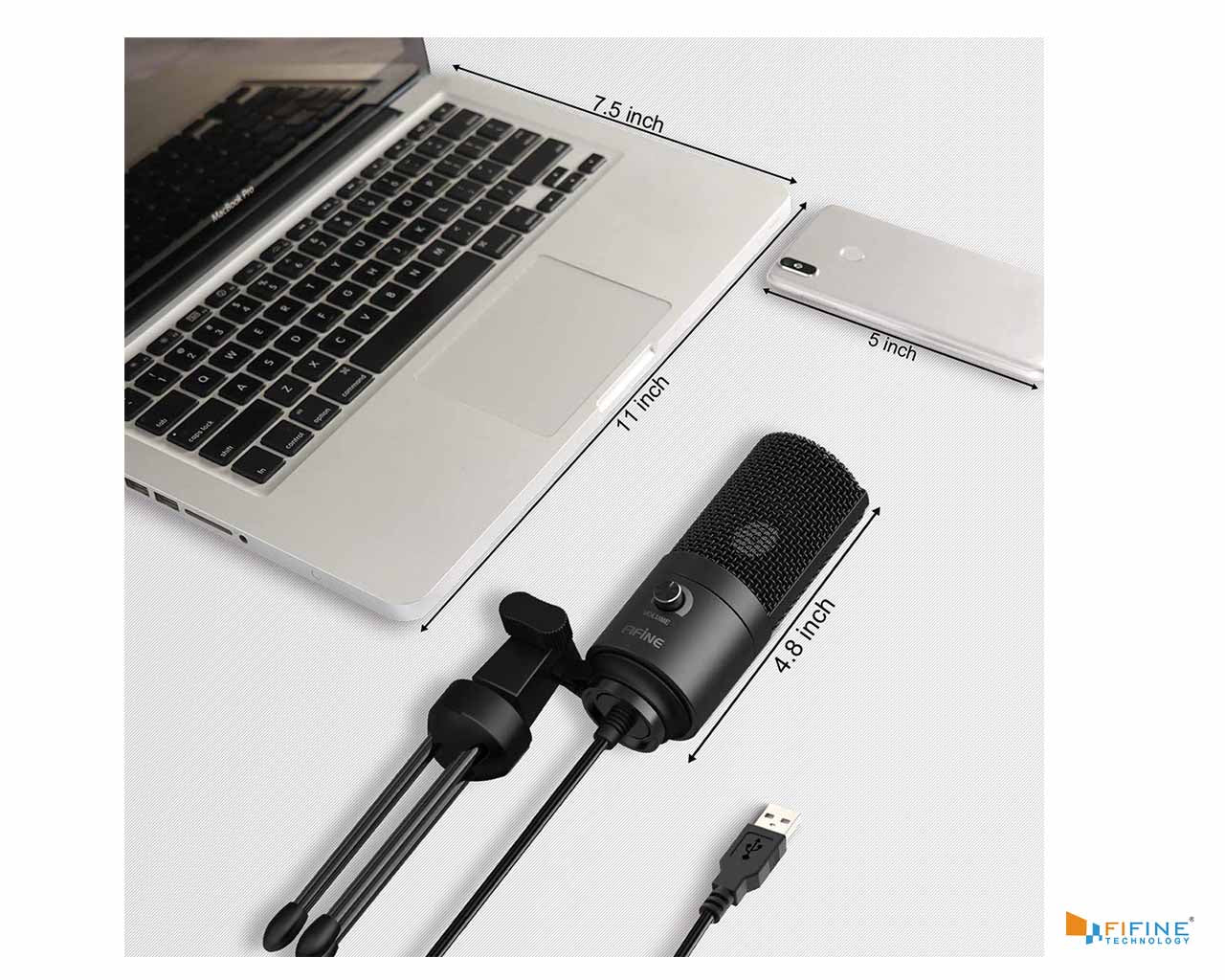 Fifine K669B USB Cardioid Condenser Microphone - Image 3