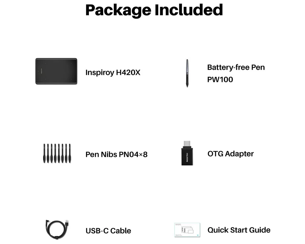 Huion Inspiroy H420X Graphic Tablet 4.17 X 2.6 inch - Image 5