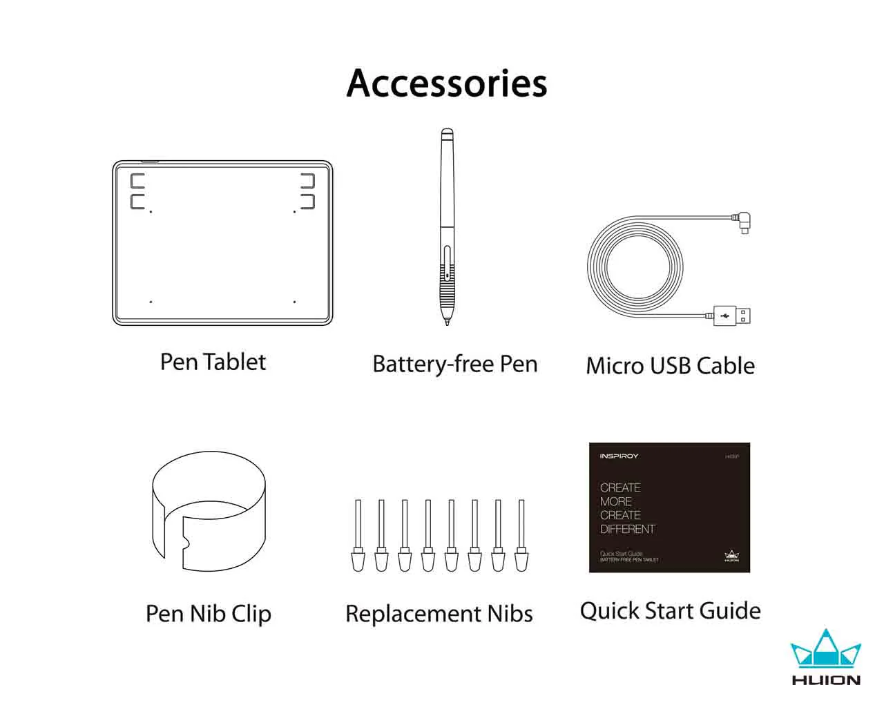 Huion Inspiroy H430P Graphic Drawing Tablet 4.8 X 3 inch - Image 4