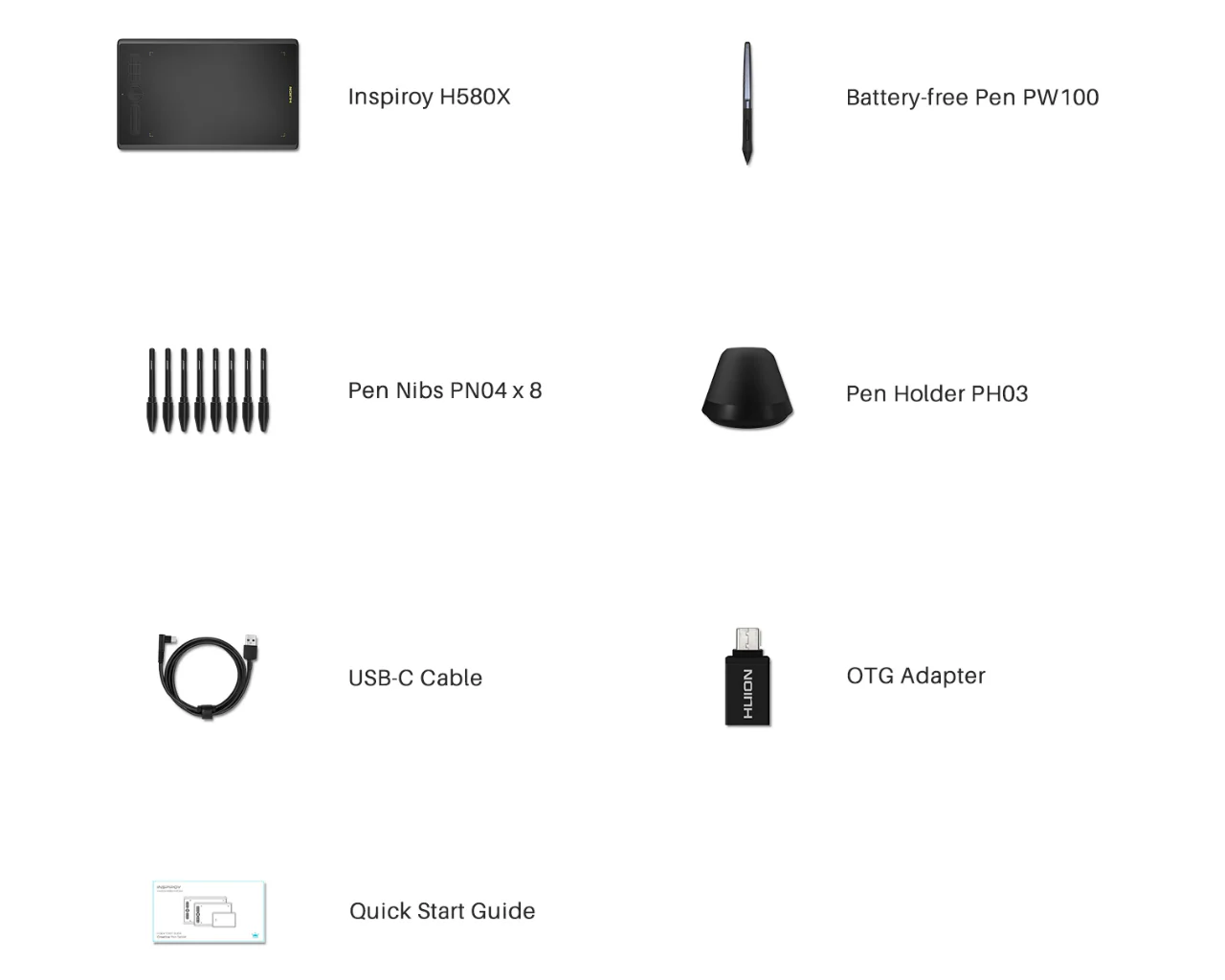 HUION Inspiroy H580X Drawing Graphics Tablet 8 X 5 inch - Image 5