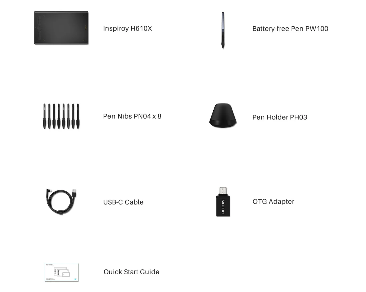 HUION Inspiroy H610X Drawing Graphics Tablet 10 X 6.25 inch - Image 4