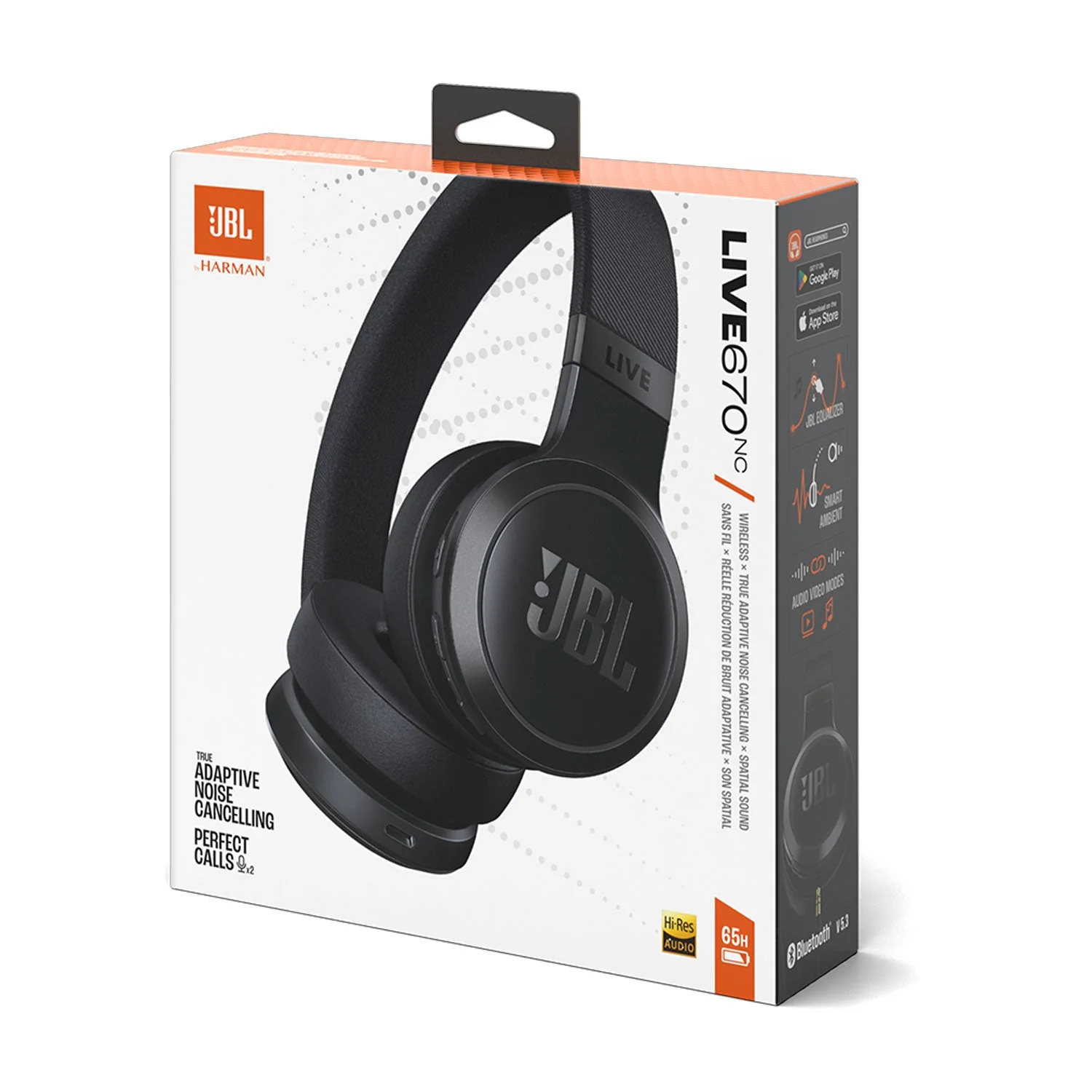 JBL Live 670NC Bluetooth Headphones Black - Image 7