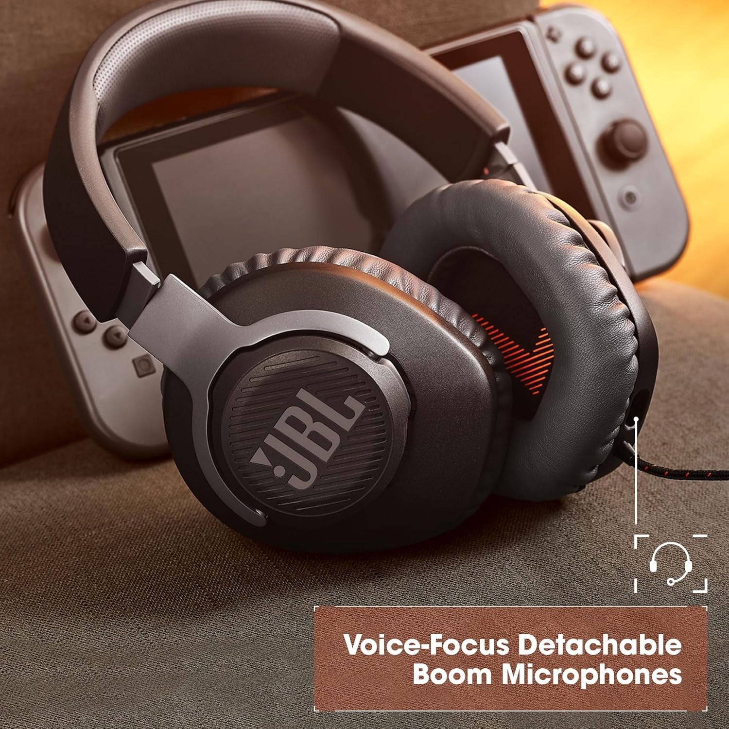 JBL Quantum 100 Over Ear Gaming Headphones Blue - Image 6