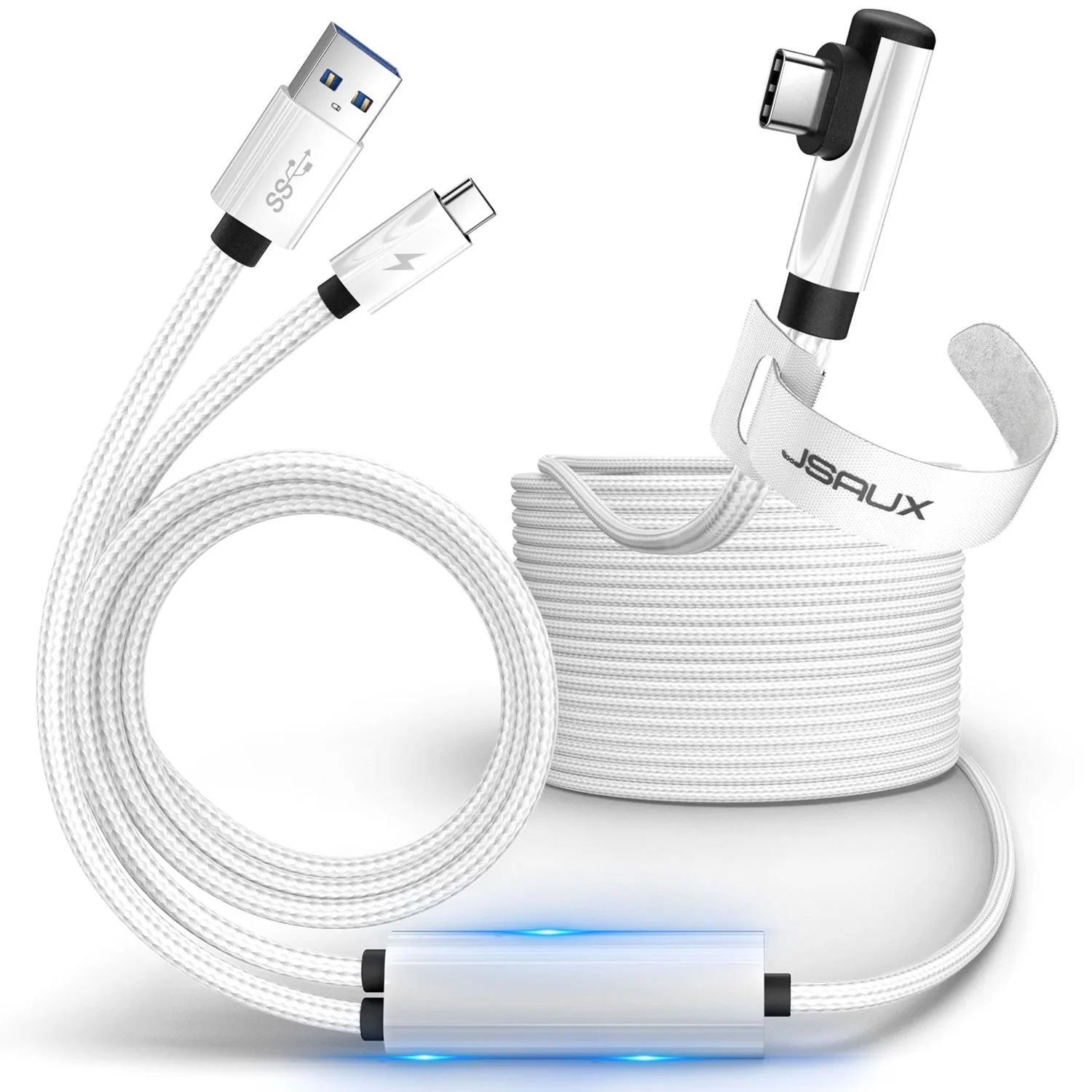 JSAUX 2-in-1 USB-C Link Cable for Oculus 5M - Image 2