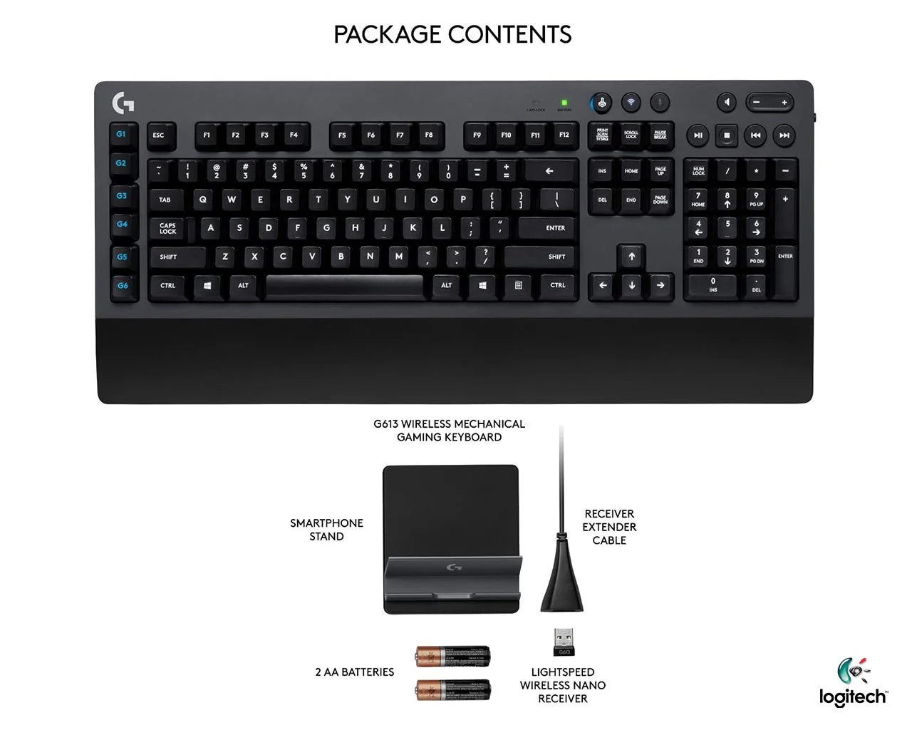 Logitech G613 LIGHTSPEED Wireless Mechanical Gaming Keyboard - Image 3