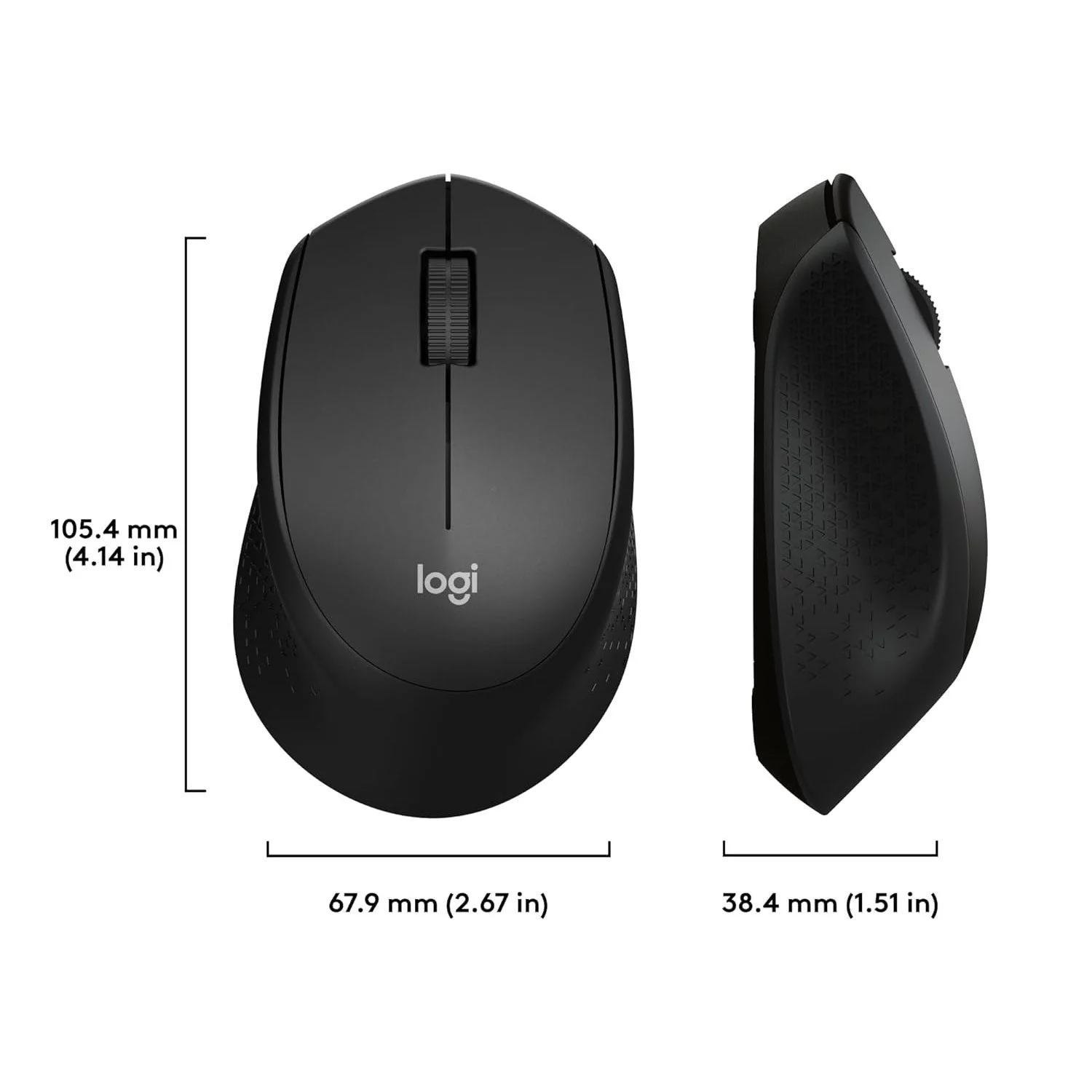 Logitech M330 Silent Plus Wireless Mouse Black - Image 3