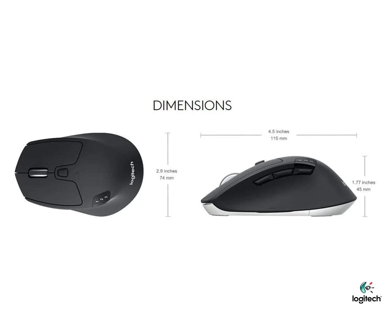 Logitech M720 Triathalon Multi-Device Bluetooth Mouse - Image 4