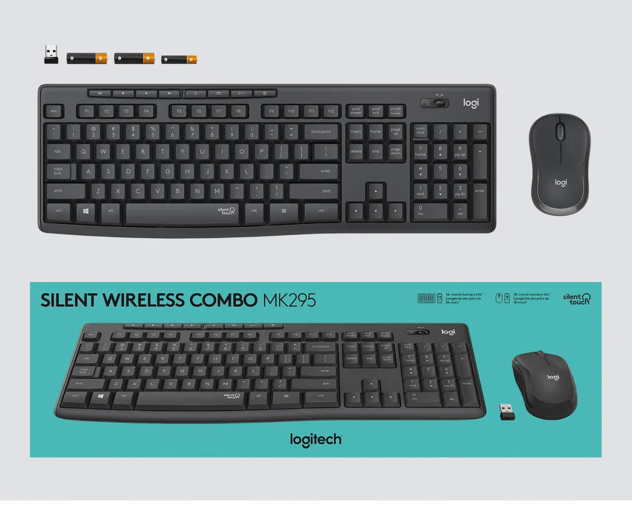 Logitech MK295 Silent Wireless Mouse and Keyboard - Image 3