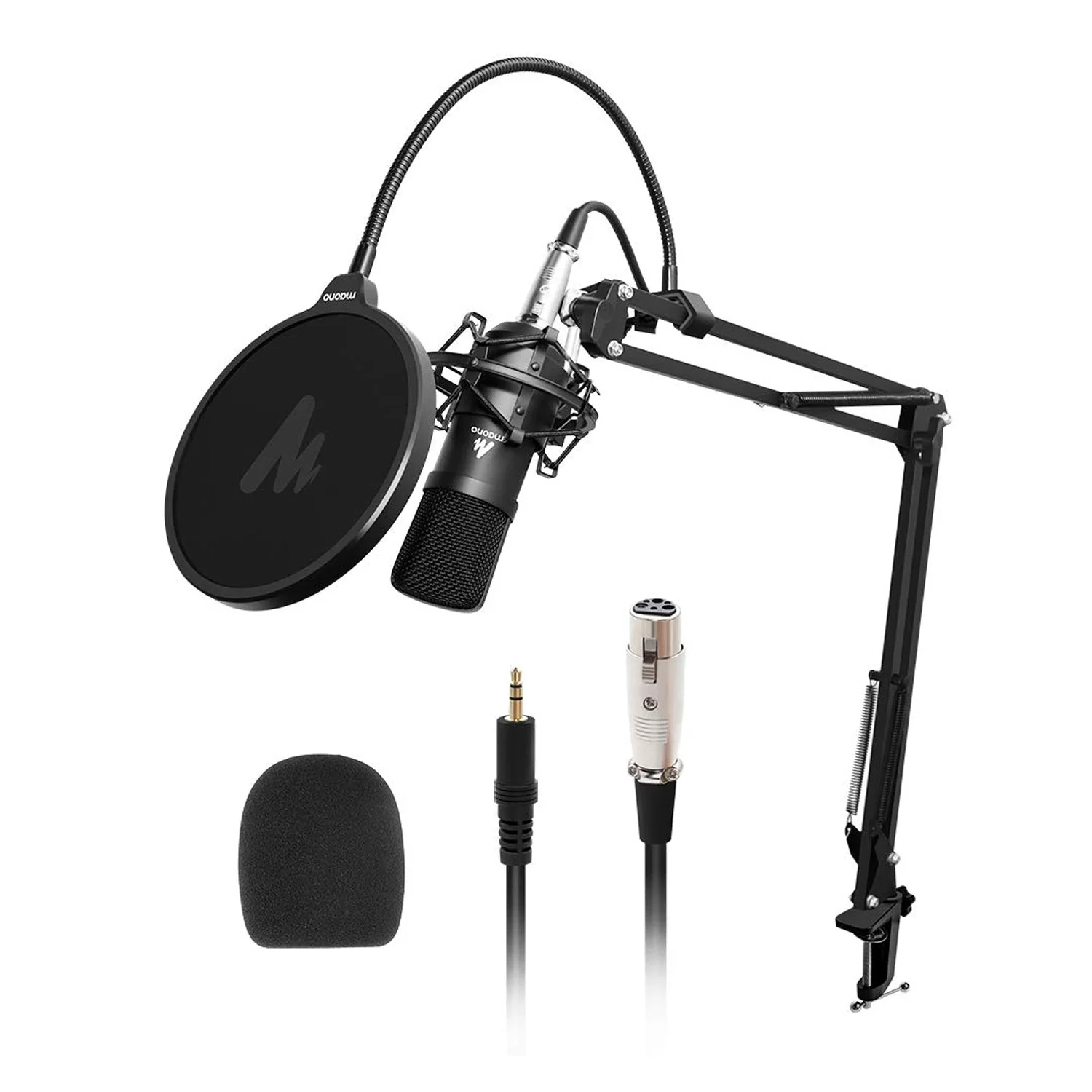 Maono AU-A03 Condenser Podcasting Microphone Kit Black