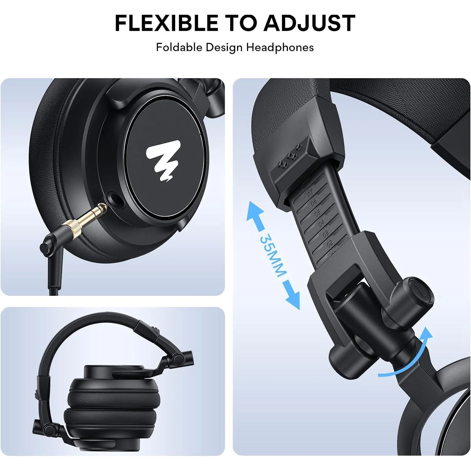 Maono AU-MH601 Studio Headphones Black - Image 3