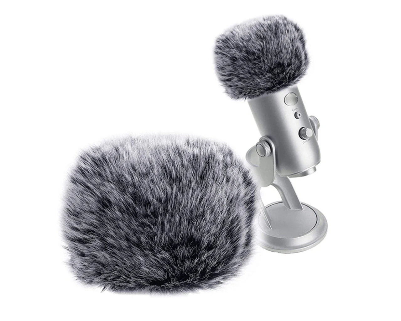 Microphone Cover Windscreen Sleeve for Blue Yeti Mics Grey