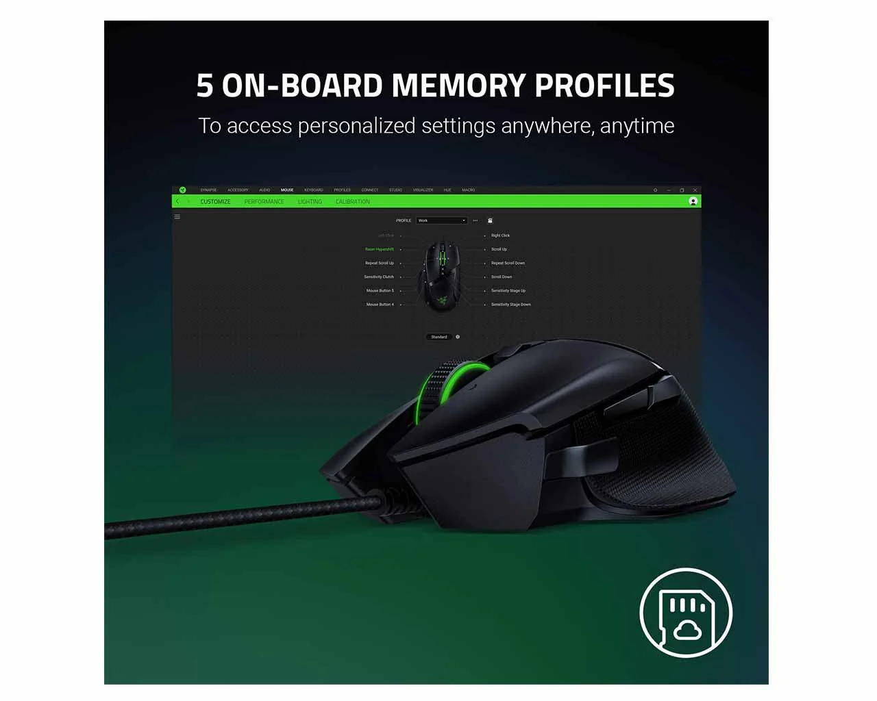 Razer Basilisk V2 Wired Gaming Mouse - Image 5