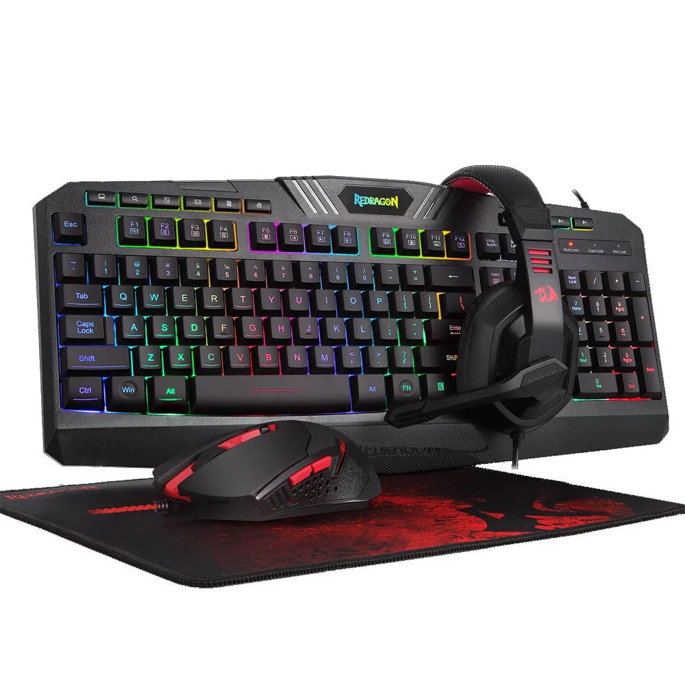 Redragon S101-BA-2 Gaming Essentials 4 in 1 Black
