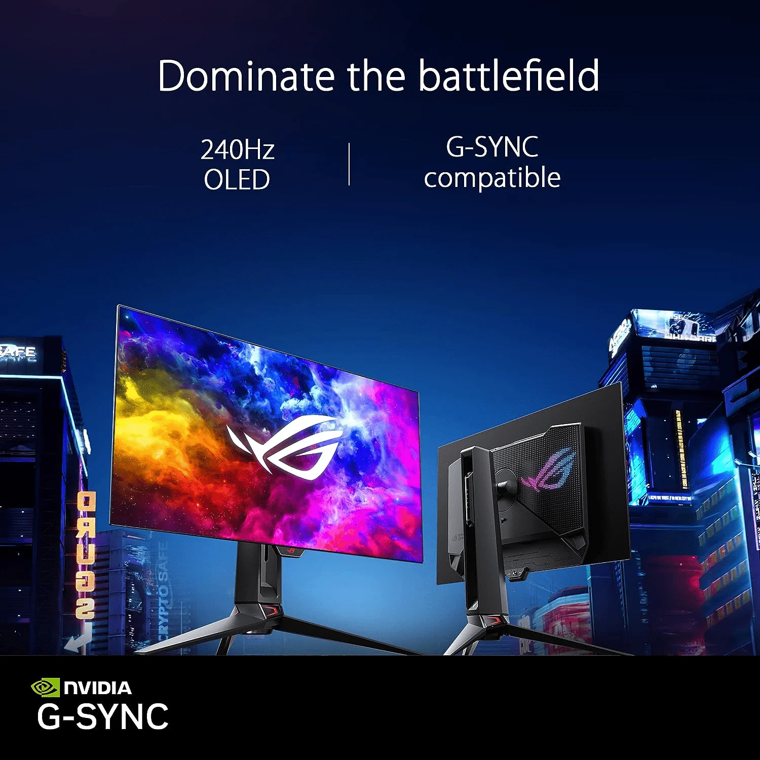ROG Swift OLED Gaming Monitor 27" PG27AQDM 240Hz 1440p, 0.03ms G-SYNC - Image 3