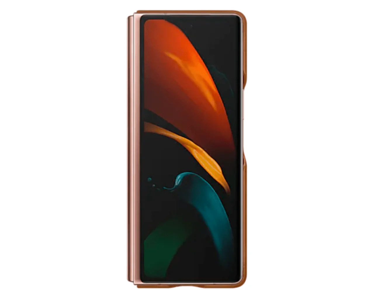 Samsung Galaxy Z Fold2 / Galaxy Z Fold2 5G Leather Cover Brown - Image 3