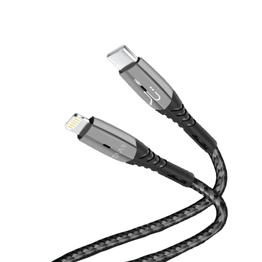 Taar Power Link II Type C to Lightning Cable Braided 1M 30W Black