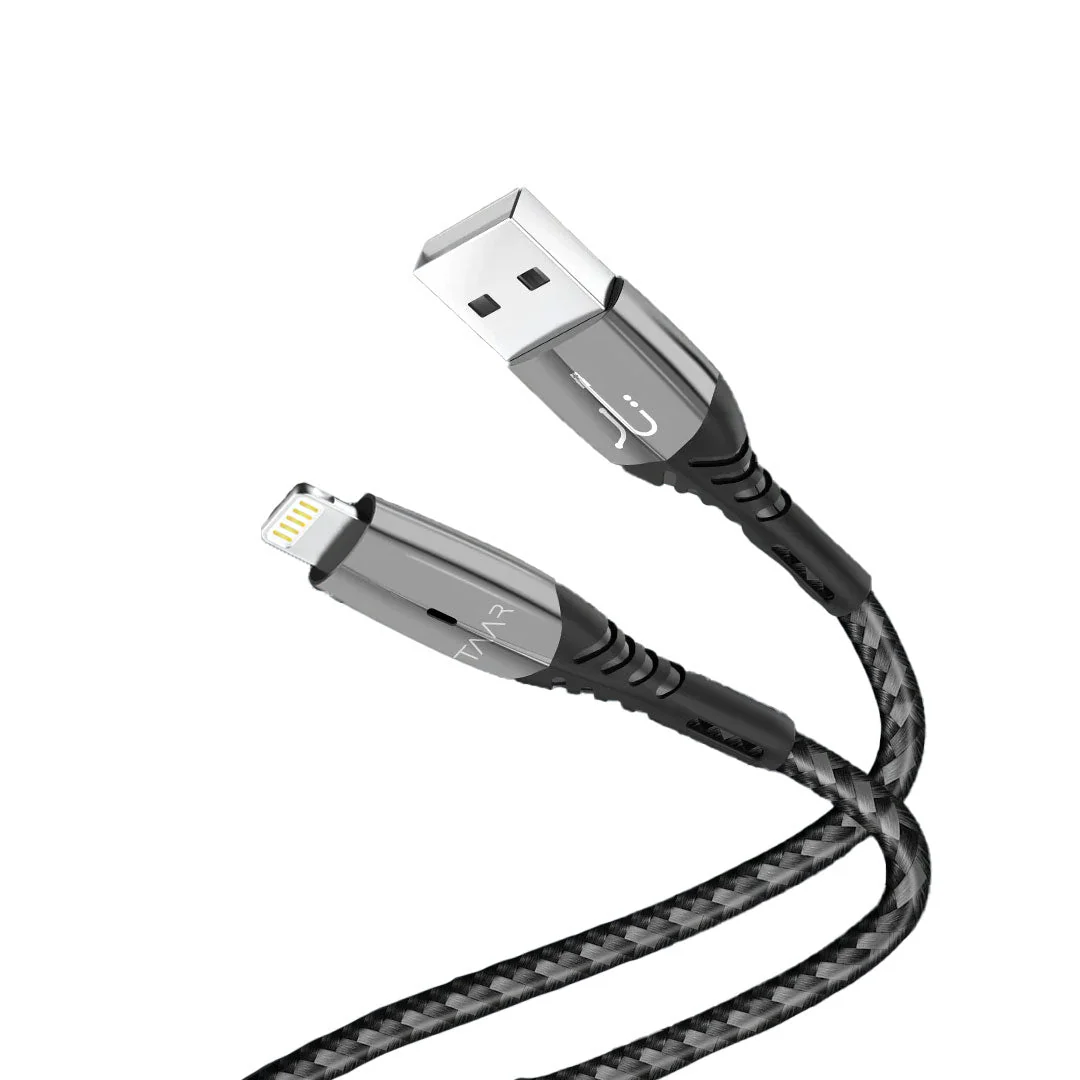 Taar Power Link II USB to Lightning Cable Braided 1M 4A Black