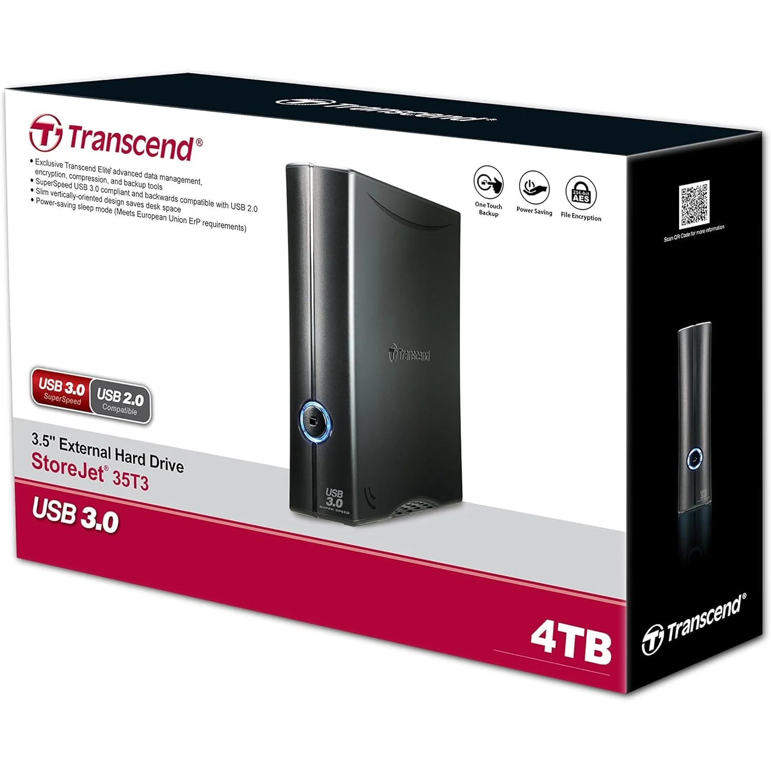 Transcend StoreJet 35T3 Desktop External Hard Drive 4TB - Image 3