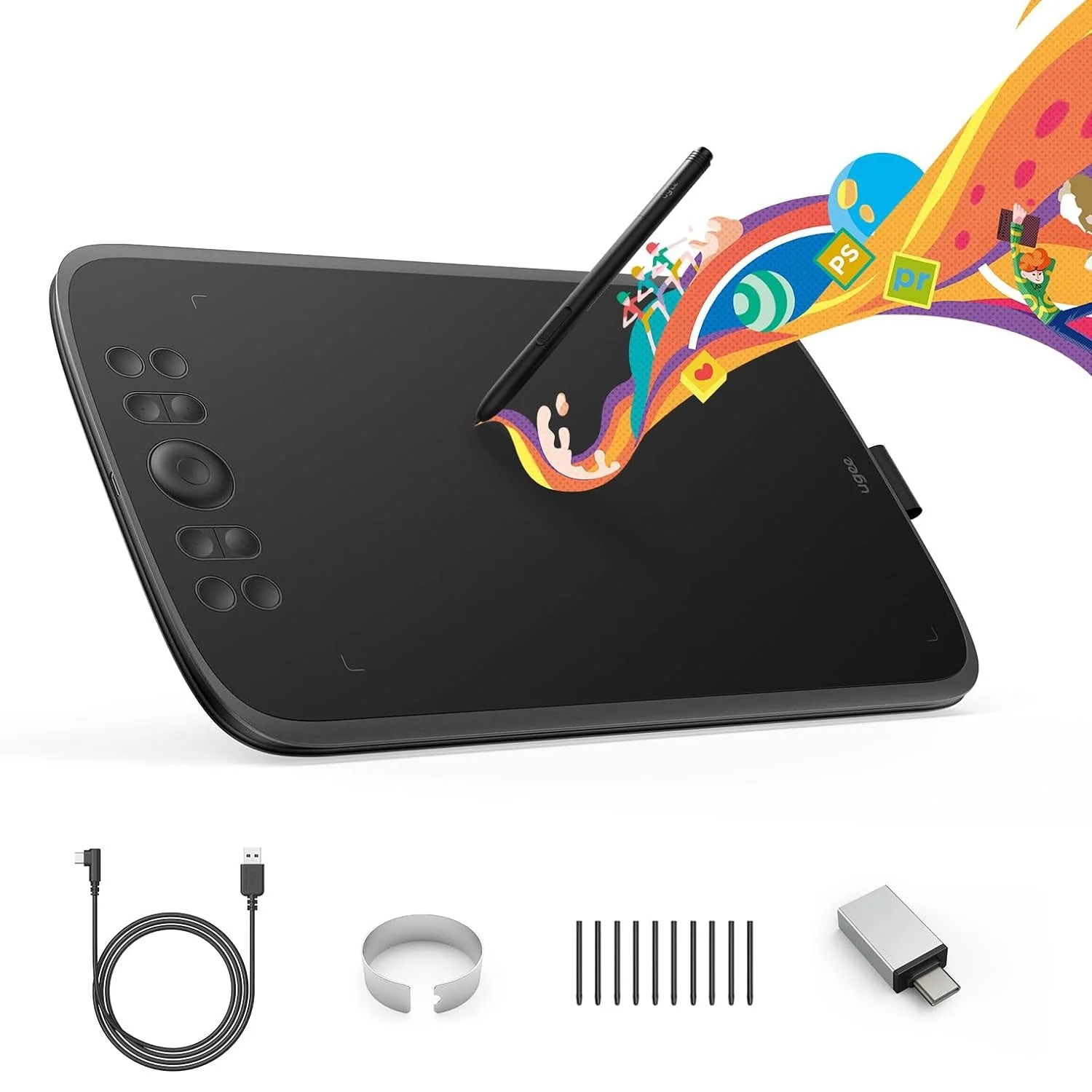 UGEE M908 Digital Drawing Tablet 10 X 6.35 inch - Image 5
