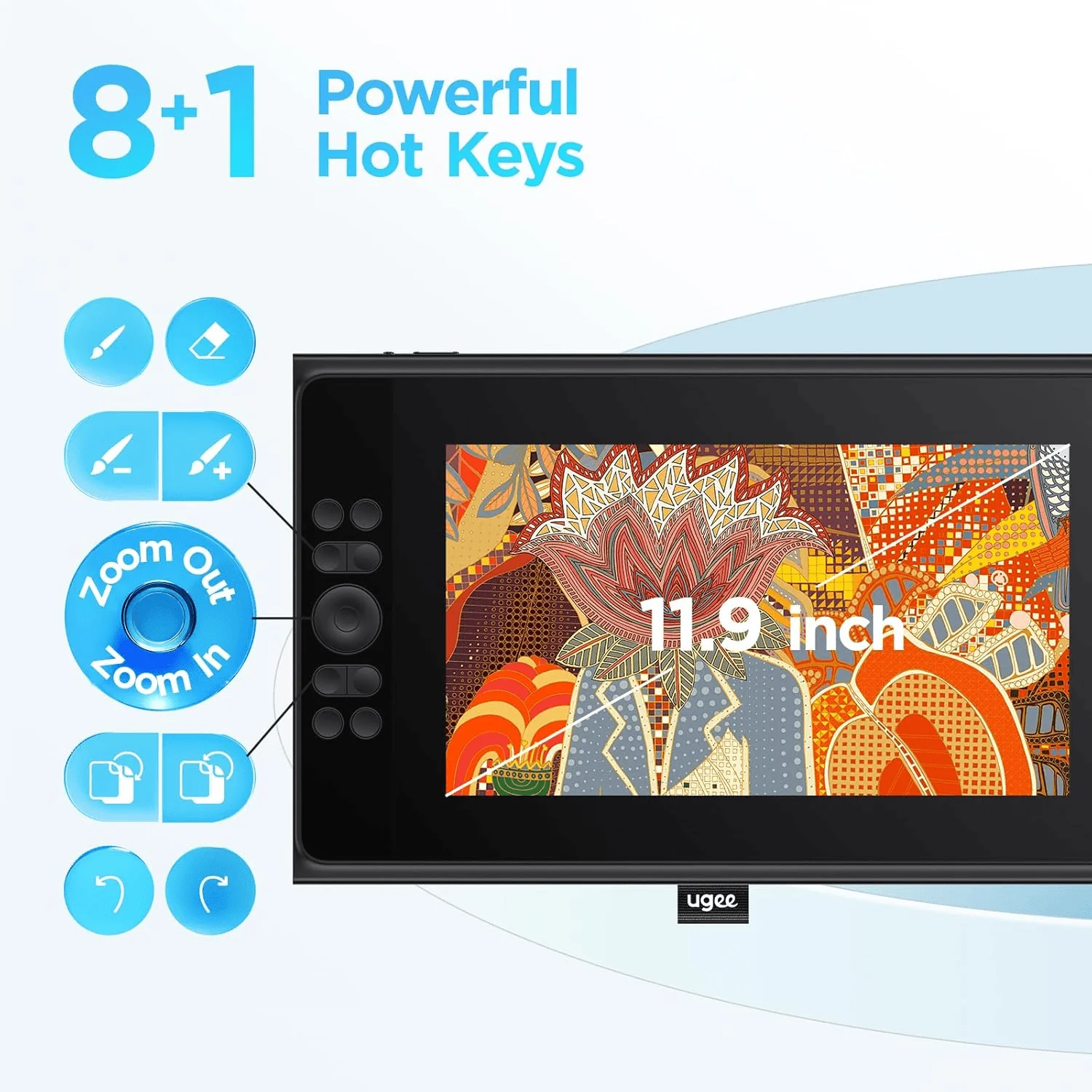 UGEE UE12 Plus Drawing Monitor 11.9 inch - Image 4