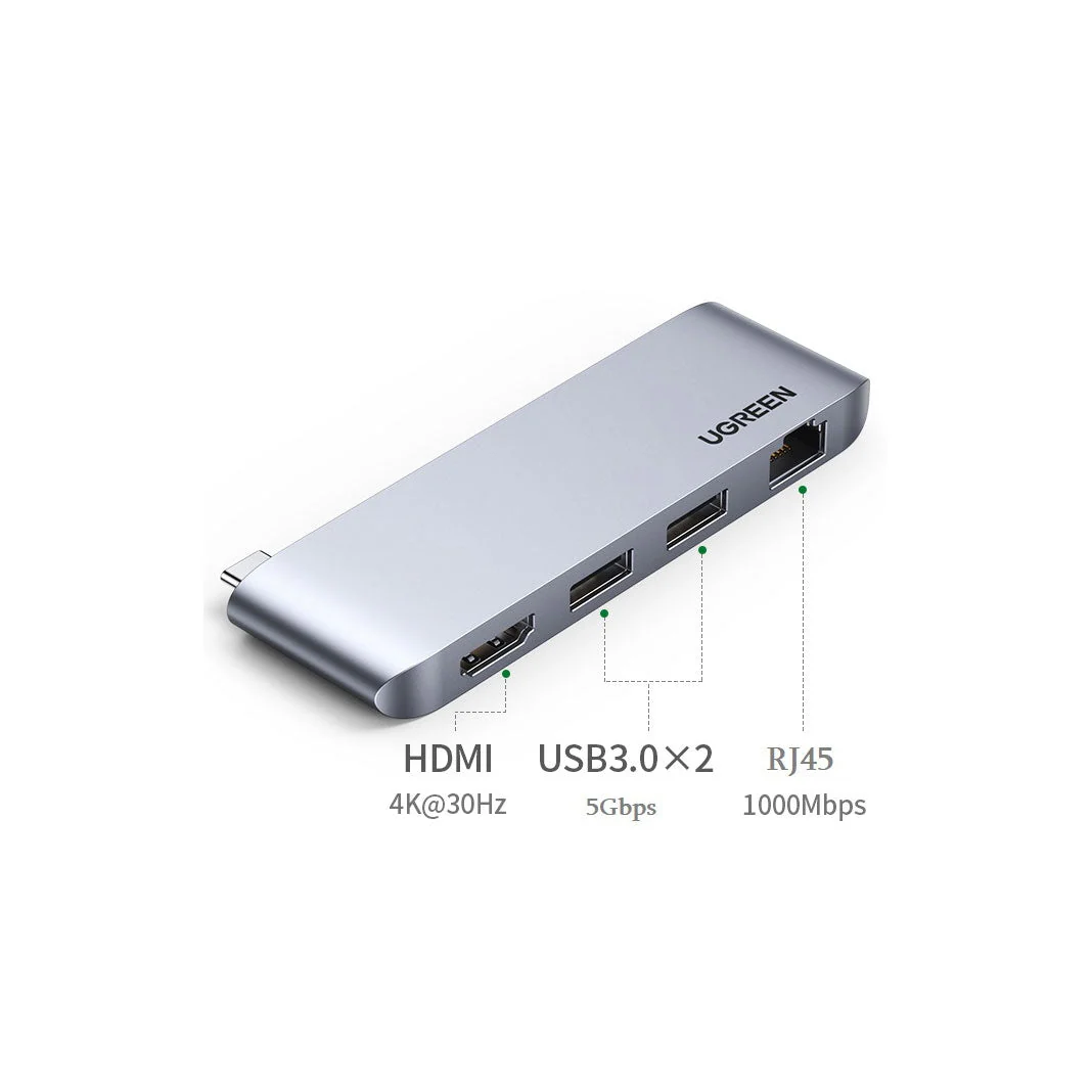 UGREEN CM458 Type C Multifunction Adapter 4 in 1 20490 - Image 2