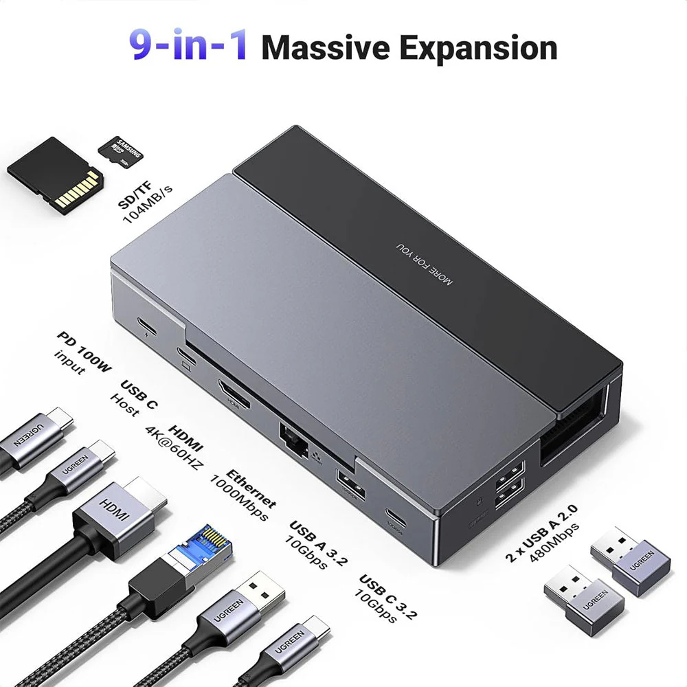 UGREEN CM800 9 in 1 Steam Deck ROG Ally HDMI 4K 60Hz - Image 2