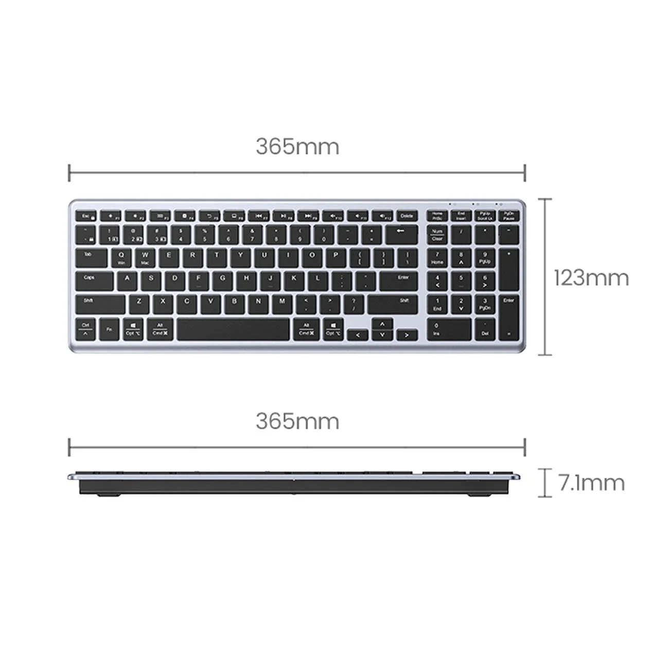 UGREEN KU005 Ultra Slim Wireless Keyboard 15258 - Image 3
