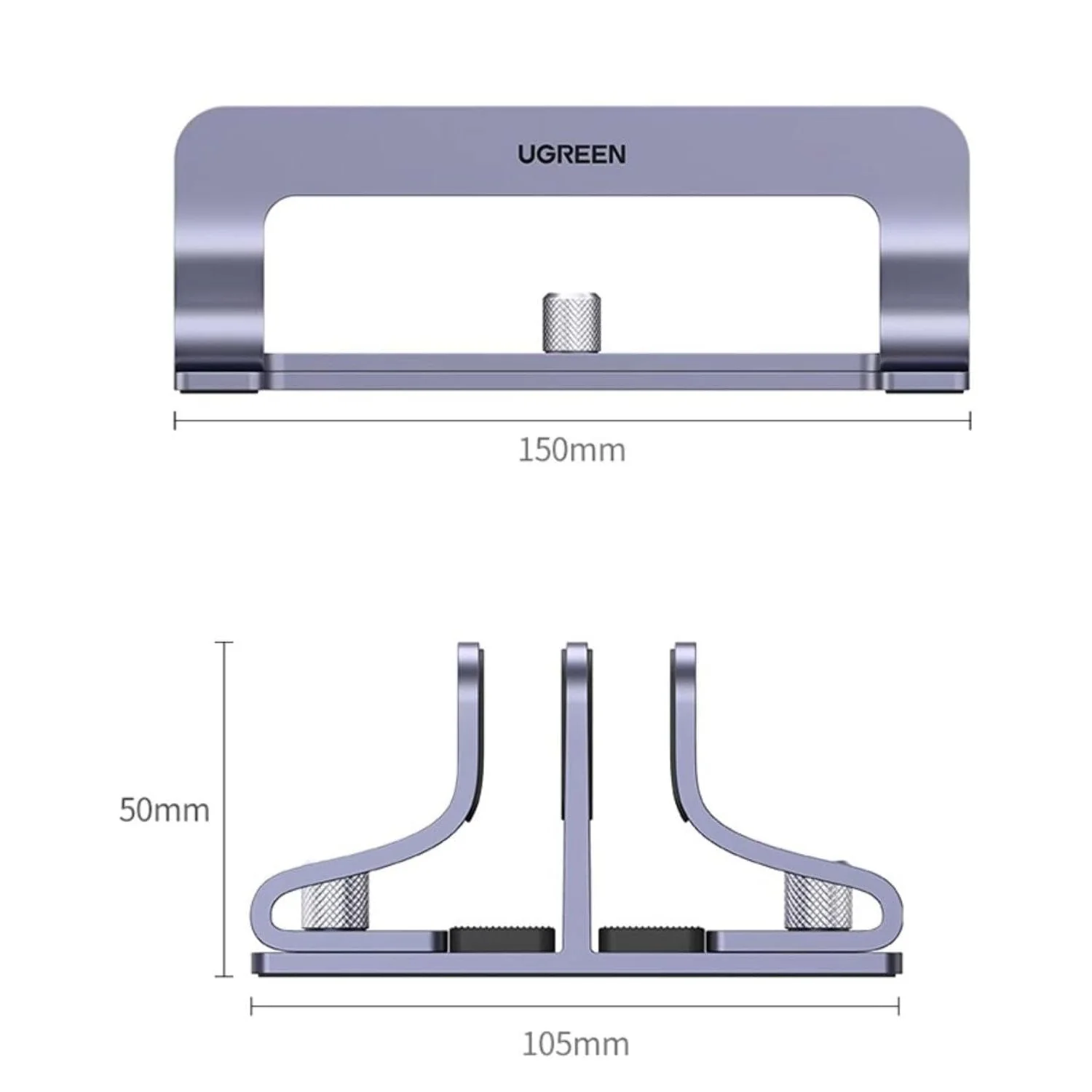 UGREEN LP258 Vertical Laptop Stand Dual Slot 60643 - Image 3
