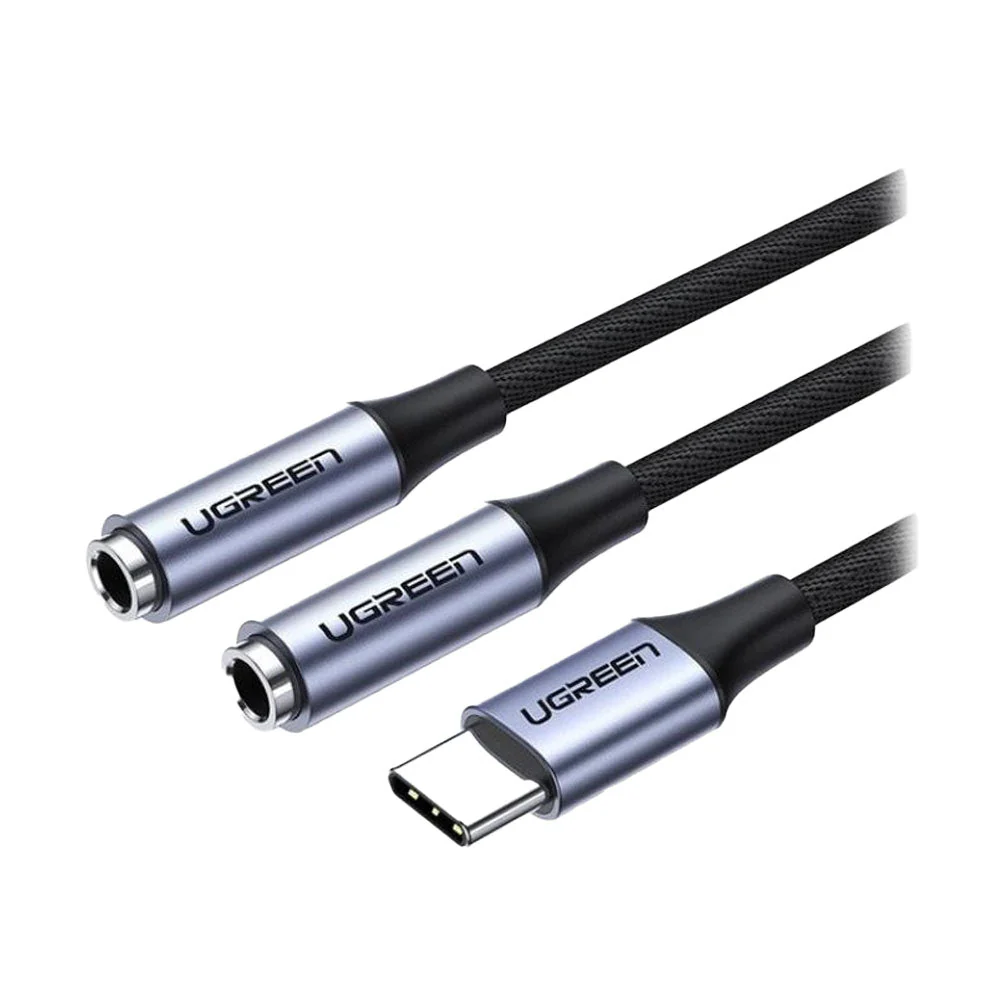 UGREEN Type C Male to 3.5mm x 2 Female Audio Cable 25cm 30732 - Image 2