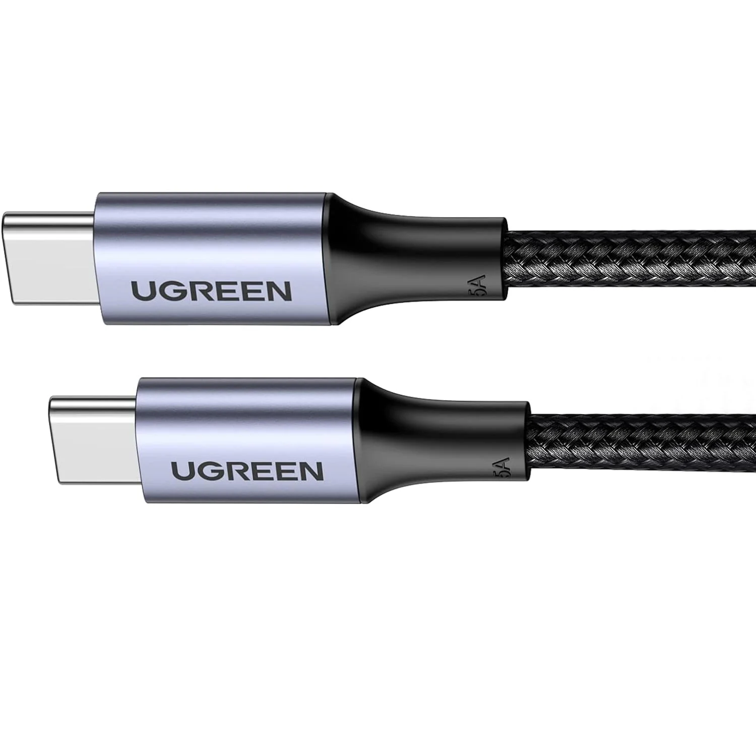 UGREEN Type C to C Braided Cable 2M Black - Image 2