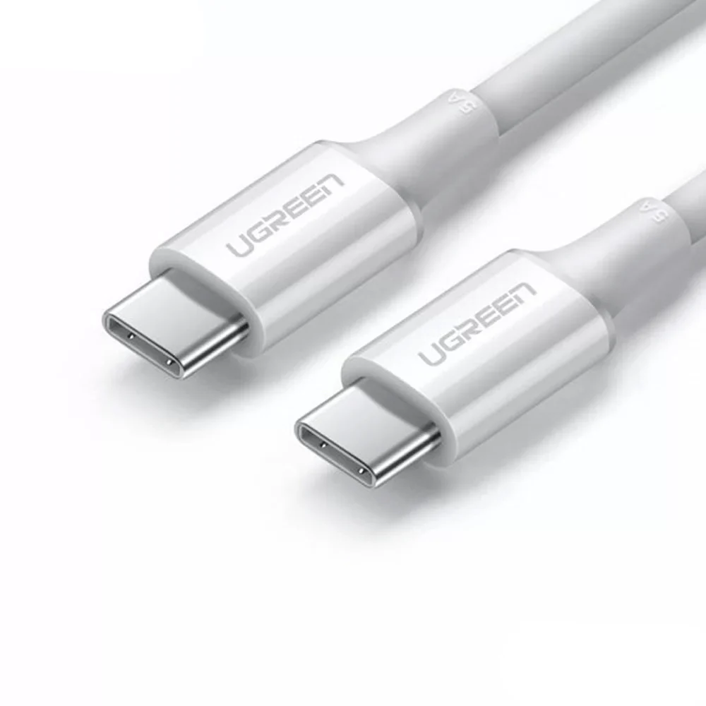 UGREEN Type C to C Cable 5A 1M White 60551 - Image 2