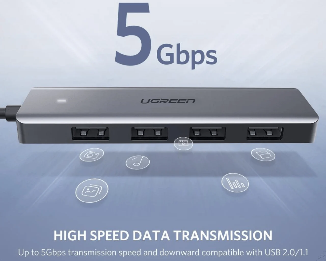 UGREEN USB 3.0 Hub 4 Port USB 3.0 + PD 50985 - Image 3
