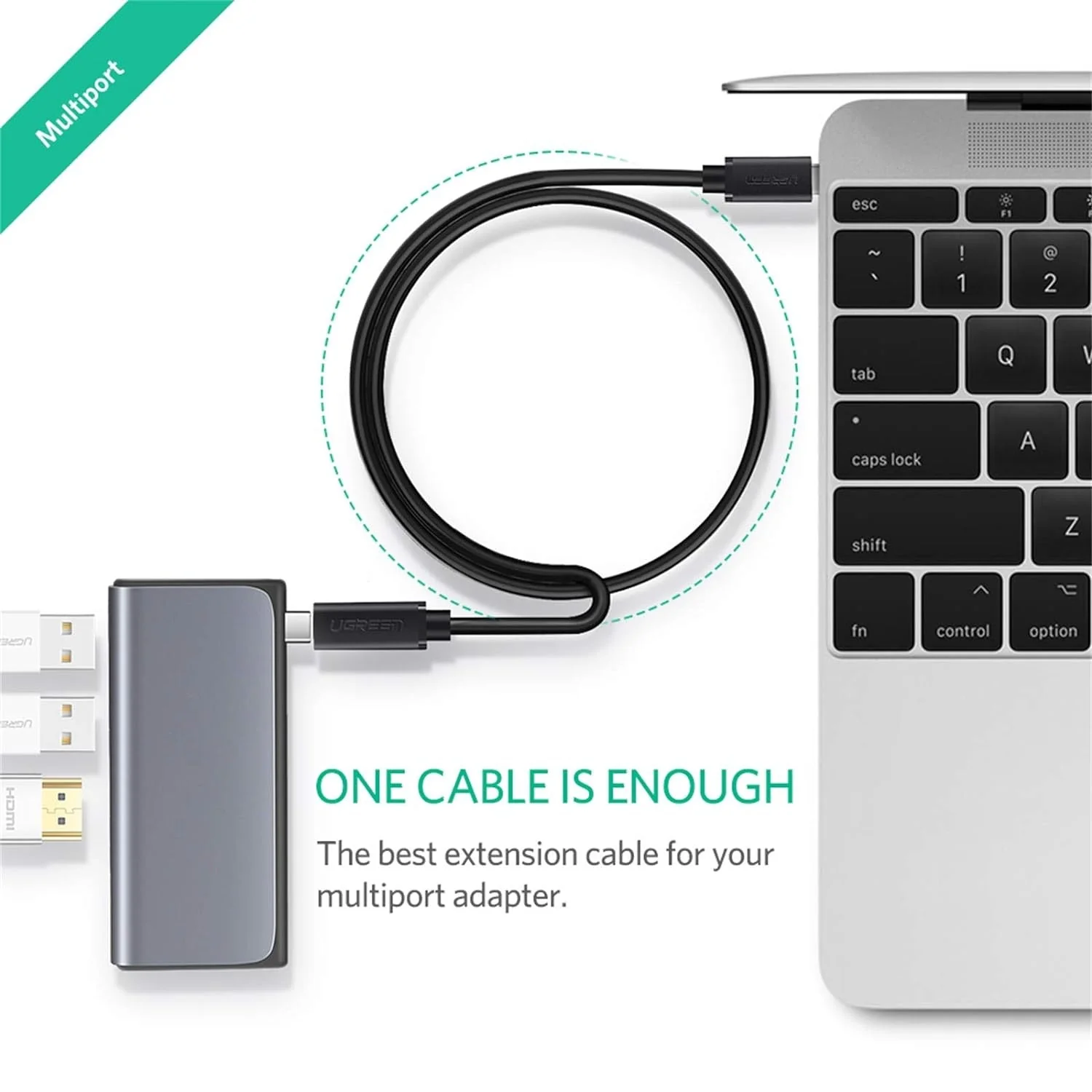 UGREEN USB C Extension Cable Type C 0.5M 40574 - Image 3