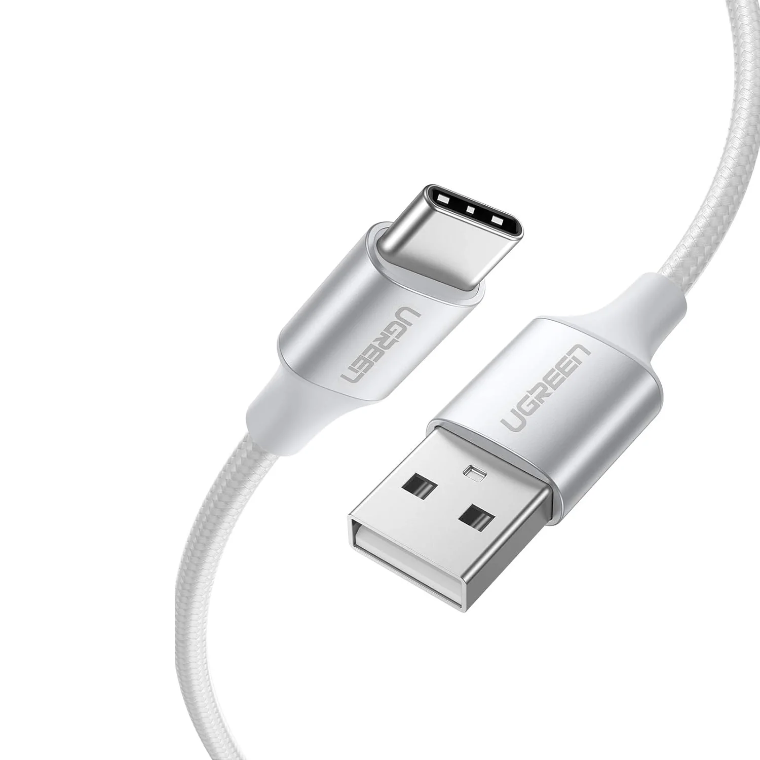 UGREEN USB to Type C Braided Cable 2M White 60133