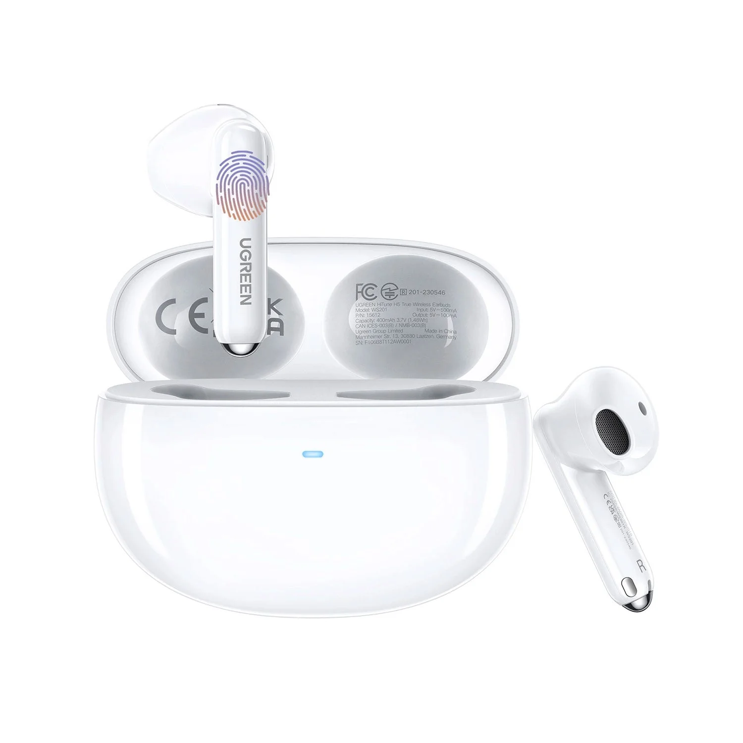 UGREEN WS201 HiTune H5 Wireless Earbuds White - Image 3
